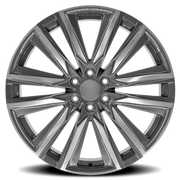 OE Wheels CA91 26x10 +28 6x139.7mm 78.1mm Gloss Gunmetal Polished Face