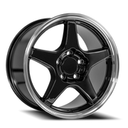 OE Wheels CV01 17x11 +50 5x120.65mm 70.3mm Black Machined Lip