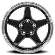 OE Wheels CV01 17x11 +50 5x120.65mm 70.3mm Black Machined Lip