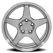 OE Wheels CV01 17x11 +50 5x120.65mm 70.3mm Silver Machined Lip