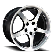 OE Wheels CV05 18x9.5 +54 5x120.65mm 70.3mm Black Machined Lip