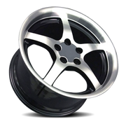 OE Wheels CV05 18x9.5 +54 5x120.65mm 70.3mm Black Machined Lip