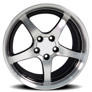 OE Wheels CV05 17x9.5 +54 5x120.65mm 70.3mm Black Machined Lip