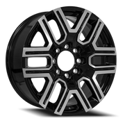 OE Wheels CV15 22x9 +35 8x165.1mm 116.7mm Gloss Black Machined