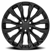 OE Wheels CV30 22x9 +28 6x139.7mm 78.1mm Gloss Black