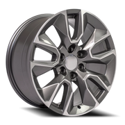 OE Wheels CV32 22x9 +28 6x139.7mm 78.1mm Gloss Gunmetal Machined
