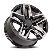 OE Wheels CV34B 22x9 +26 6x139.7mm 78.1mm Black Machined