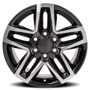 OE Wheels CV34B 18x8.5 +26 6x139.7mm 78.1mm Black Machined