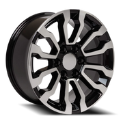 OE Wheels CV35 18x8.5 +24 6x139.7mm 78.1mm Black Machined