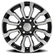 OE Wheels CV35 18x8.5 +26 6x139.7mm 78.1mm Black Machined