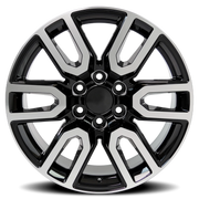 OE Wheels CV36 20x9 +24 6x139.7mm 78.1mm Black Machined