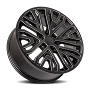 OE Wheels CV37 20x9 +28 6x139.7mm 78.1mm Black Milled Edge