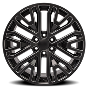 OE Wheels CV37 20x9 +28 6x139.7mm 78.1mm Black Milled Edge