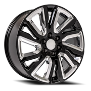 OE Wheels CV39 22x9 +28 6x139.7mm 78.1mm Black Chrome
