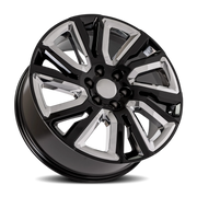 OE Wheels CV39 22x9 +28 6x139.7mm 78.1mm Black Chrome