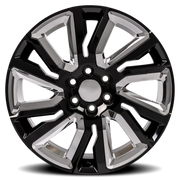 OE Wheels CV39 22x9 +28 6x139.7mm 78.1mm Black Chrome