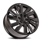OE Wheels CV39 22x9 +28 6x139.7mm 78.1mm Satin Black Gloss Black