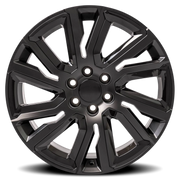 OE Wheels CV39 22x9 +28 6x139.7mm 78.1mm Satin Black Gloss Black