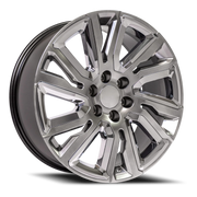 OE Wheels CV39 22x9 +28 6x139.7mm 78.1mm Hyper Black Chrome
