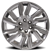 OE Wheels CV39 22x9 +28 6x139.7mm 78.1mm Hyper Black Chrome