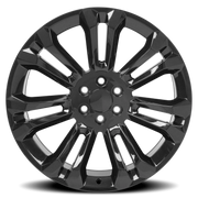 OE Wheels CV43B 22x9 +24 6x139.7mm 78.1mm Gloss Black