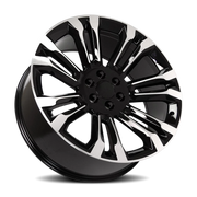 OE Wheels CV43B 24x10 +24 6x139.7mm 78.1mm Black Machined