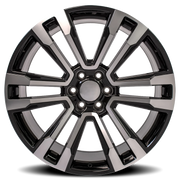 OE Wheels CV44 24x10 +24 6x139.7mm 78.1mm Black Machined