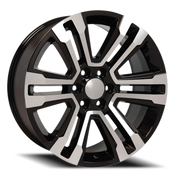 OE Wheels CV44 22x9 +24 6x139.7mm 78.1mm Machined Black
