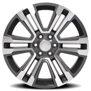 OE Wheels CV44 22x9 +24 6x139.7mm 78.1mm Gunmetal Machined