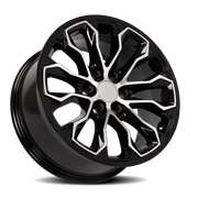 OE Wheels CV54 17x8 +33 6x120mm 66.9mm Black Machined