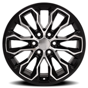 OE Wheels CV54 17x8 +33 6x120mm 66.9mm Black Machined