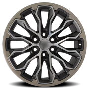 OE Wheels CV54 17x8 +33 6x120mm 66.9mm Satin Gunmetal Machined Face