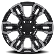 OE Wheels CV65 18x8.5 +26 6x139.7mm 78.1mm Gloss Black Machined