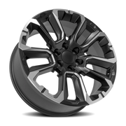 OE Wheels CV68 22x9 +28 6x139.7mm 78.1mm Satin Black Milled Edge