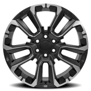 OE Wheels CV68 22x9 +28 6x139.7mm 78.1mm Satin Black Milled Edge