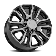 OE Wheels CV70B 20x8.5 +47 8x180mm 124.1mm Black Machined