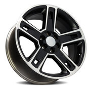 OE Wheels CV74B 22x9 +24 6x139.7mm 78.1mm Machined Black
