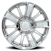 OE Wheels CV77 20x9 +27 6x139.7mm 78.1mm Chrome