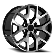 OE Wheels CV92 22x9 +31 6x139.7mm 78.1mm Machined Black