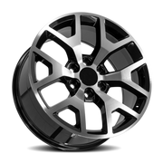 OE Wheels CV92 20x9 +27 6x139.7mm 78.1mm Machined Black