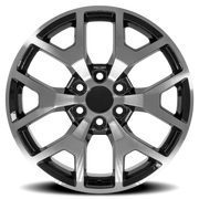 OE Wheels CV92 22x9 +31 6x139.7mm 78.1mm Machined Black