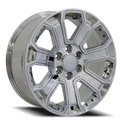 OE Wheels CV93B 22x9 +24 6x139.7mm 78.1mm Chrome Chrome Insert