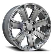 OE Wheels CV93B 22x9 +31 6x139.7mm 78.1mm Hyper Black Chrome Insert