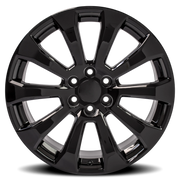 OE Wheels CV95 22x9 +28 6x139.7mm 78.1mm Gloss Black