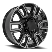 OE Wheels CV96B 20x8.5 +47 8x180mm 124.1mm Black Machined