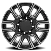 OE Wheels CV96B 20x8.5 +47 8x180mm 124.1mm Black Machined