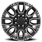 OE Wheels CV97A 20x8.5 +12 8x165.1mm 116.7mm Black Milled Edge-Tinted Clear