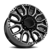 OE Wheels CV97A 20x8.5 +12 8x165.1mm 116.7mm Black Milled Edge