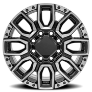 OE Wheels CV97A 20x8.5 +12 8x165.1mm 116.7mm Black Milled Edge