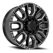 OE Wheels CV97B 20x8.5 +47 8x180mm 124.1mm Black Milled Edge-Tinted Clear
